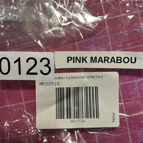 New Pink Marabou long sleeve Blouse - Picture 8 of 8